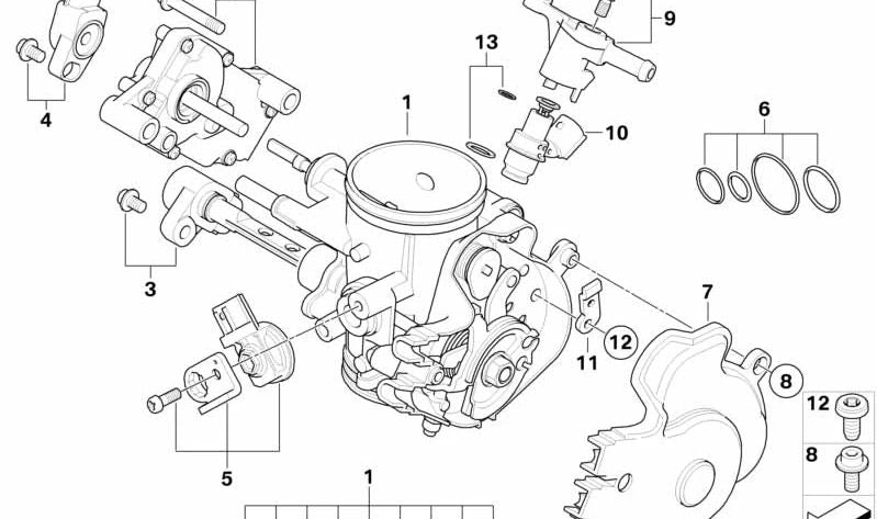 Juego de juntas tóricas OEM 13547717345 para BMW Motorrad K1, K100, K1100, K1200, R850, R1100, R1150, R1200, K1300, K1600, F650, F700, F800, G310, G650, S1000. Original BMW Motorrad.