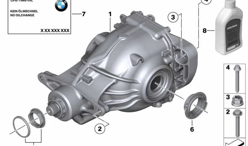 Diferencial trasero OEM 33109454766 para BMW G12. Original BMW.