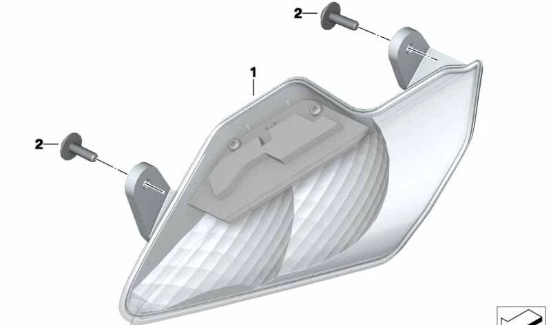 Intermitente LED delantero izquierdo OEM 63138541625 para motos BMW R1200RT, R1250RT. Original BMW Motorrad.