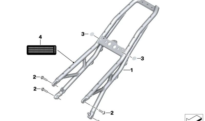 Cuadro trasero OEM 46518359991 para motos BMW S 1000 R (K63), S 1000 RR (K67), M 1000 R (K66)... y más. Original BMW Motorrad.