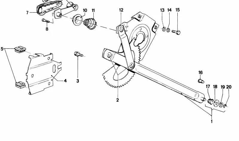 Elevalunas eléctrico delantero derecho OEM 51321822902 para BMW E21. Original BMW.