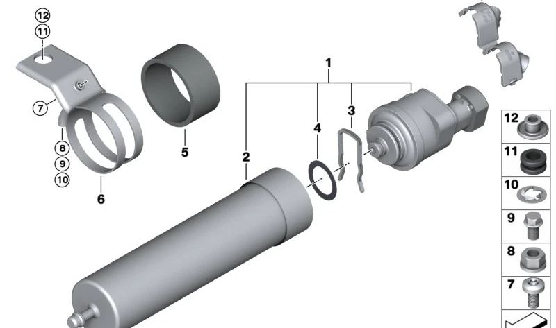 OEM -Kraftstofffilter 13327802241 für BMW E90, E91, E92, E93. Original BMW