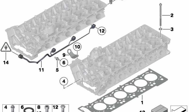 Sensor de detonación OEM 13627591662 para BMW F01, F02, F10, F11, F12, F13, F18, F25, F26, F30, F31, F34, F35, F80, E70, E71, E72. Original BMW.