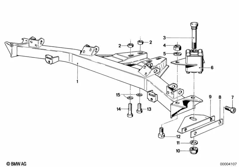 Orsi di gomma sinistra per la serie BMW 3 E21 (OEM 3331118569). BMW originale.
