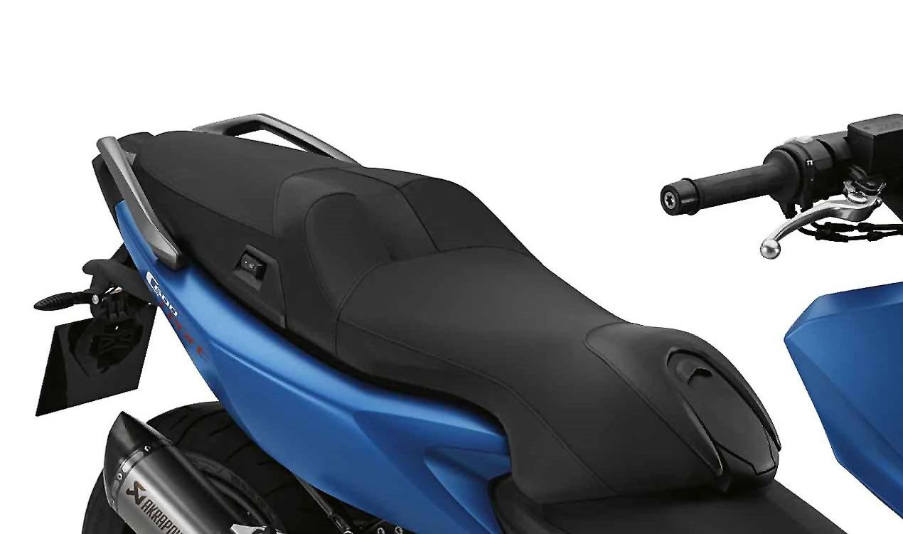 Asiento calefactable OEM 52538555444 para BMW Motorrad C 650 Sport (CK18) 2015-2020. Con calefacción independiente para conductor y pasajero. Original BMW Motorrad.