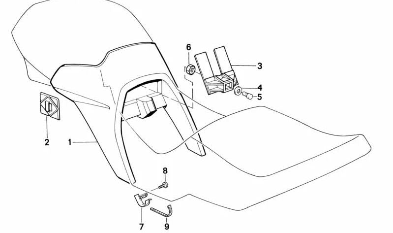 Finitura serbatoio OEM 16112308660 per moto BMW K75, K75 S, K100... e altre. BMW Motorrad originale.