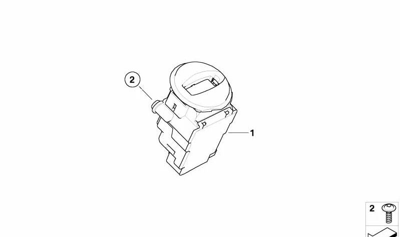 Insert for smart key OEM 66129172159 for BMW E60, E60N, E61, E61N, E63, E63N, E64, E64N. Original BMW replacement.
