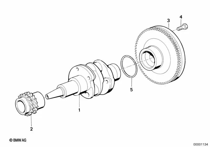 Rueda de cadena OEM 11211250198 para motos BMW R 60/5, R 75/5, R 80/7, R 100/7, R 100 RS... y más. Original BMW Motorrad.