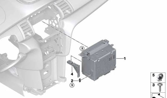 Unidad de control RP Headunit High 2 OEM 65128802926 para MINI F56, F55, Clubman F54, Cabrio F57. Original MINI.