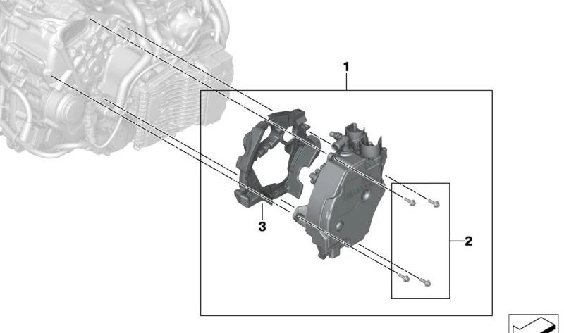 Conjunto de parafuso do inversor 28005A4A147 para BMW U06 (Série 2), U11 (x1), U10 (x2) e Mini U25. BMW original e mini peça.