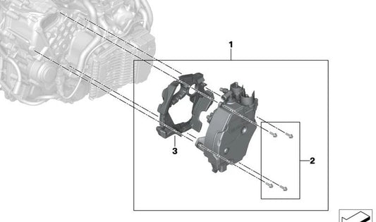 Inversor OEM 28005A8B820 para BMW Serie 2 U06 (220i, 223d xDrive, 223i, 223i xDrive) y BMW X1 U11 (20i). Compatible con modelos automáticos/manuales, tracción delantera y total. Original BMW.