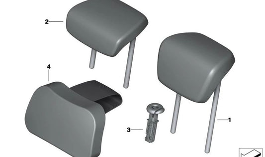 LEATHER PLUBEZAS OEM 52207447217 in beige color for BMW F45 and F46 (Series 2 Active Tourer) and F48 (X1). Compatible with versions 214D, 216D, 216i. Original BMW.