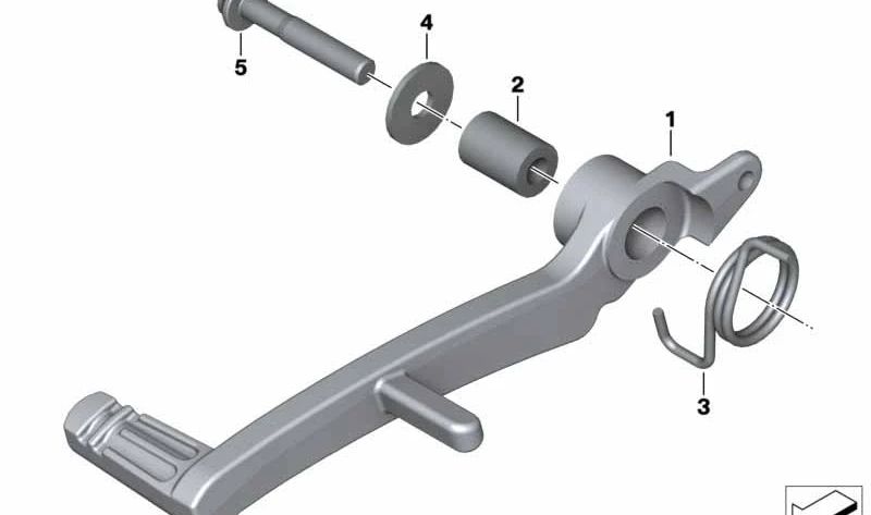 Muelle de torsión OEM 35217681732 para motos BMW F800GT, F800S, F800ST, F800R. Original BMW Motorrad.