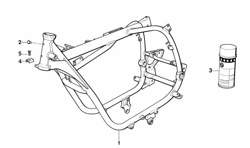 Lid de cavalete OEM Central 46512330499 para BMW R850GS, R1100GS, R1150GS, R1150GS Adventure. BMW original.