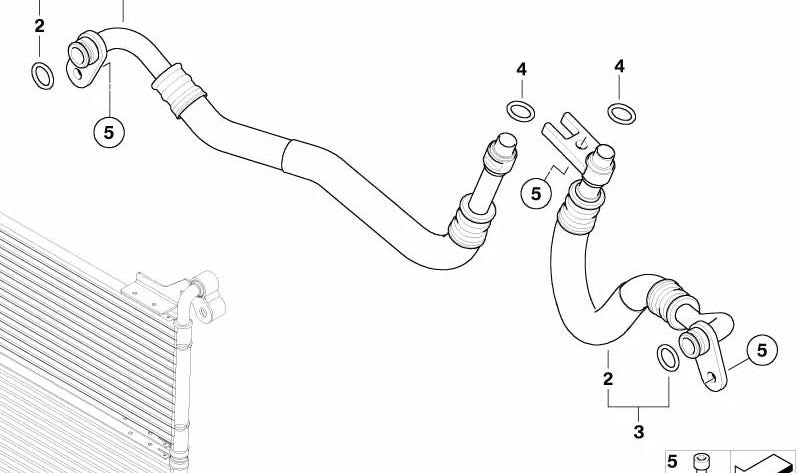 Réfroidisseur d'huile moteur à l'avance pour BMW E60N, E61N (OEM 17227560979). BMW d'origine