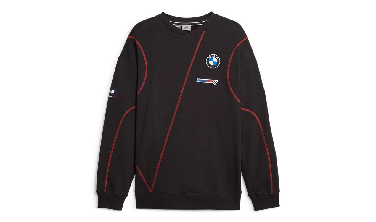 Sudadera MMS Garage Crew Cuello Redondo talla L PUMA Black para BMW Motorsport 2023. Válido para BMW.
