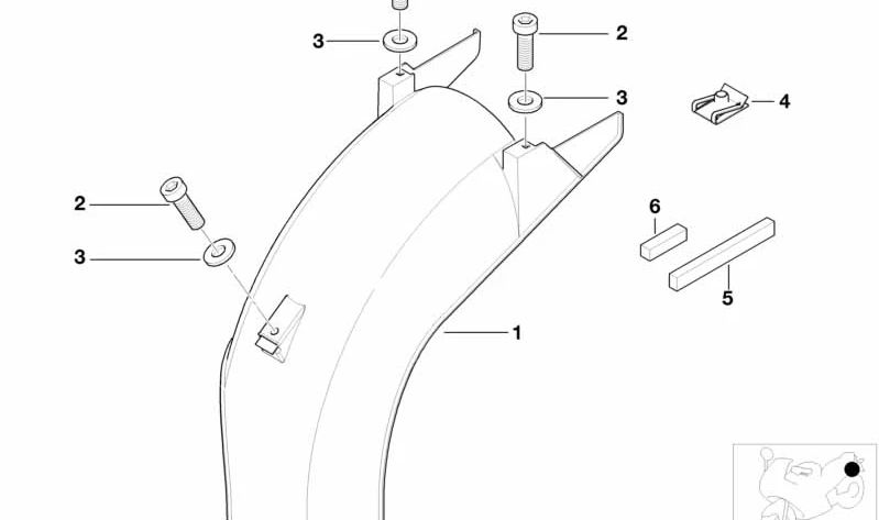 OEM placa 46622347623 para BMW Motorrad K 1200 LT (KK58) Modelos 1998-2009. BMW Motorrad original.