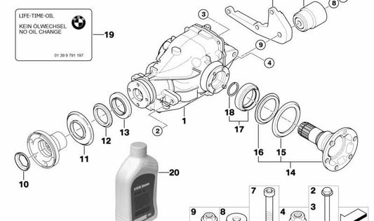 Vite ISA M12X120-10.9 OEM 07129906442 per moto BMW F700GS, F800GS, F650GS... e altro ancora. BMW Motorrad originale.