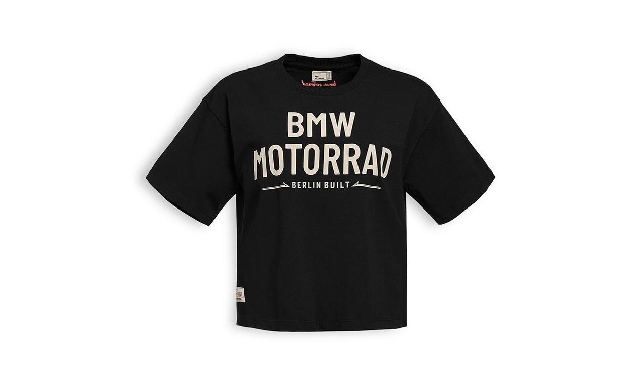 Camiseta negra Berlin Built talla L para BMW Motorrad. OEM 76615B3E380. Original BMW Motorrad.