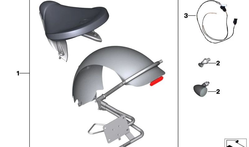 BOBBER BLACK BOBBER DISTRIBUTOR OEM 77535A59EE3 for bmw R18, R18 Classic motorcycles. Original BMW Motorrad.