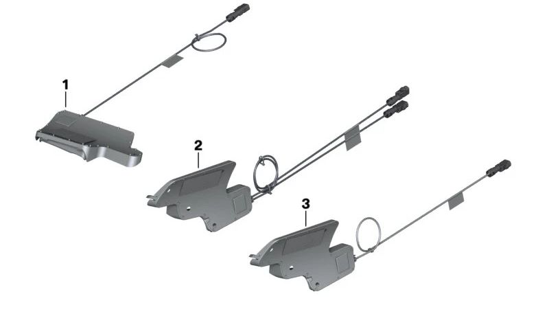Antena láminas AM/FM OEM 65218406329 para motos BMW R1200RT, R1250RT. Original BMW Motorrad.