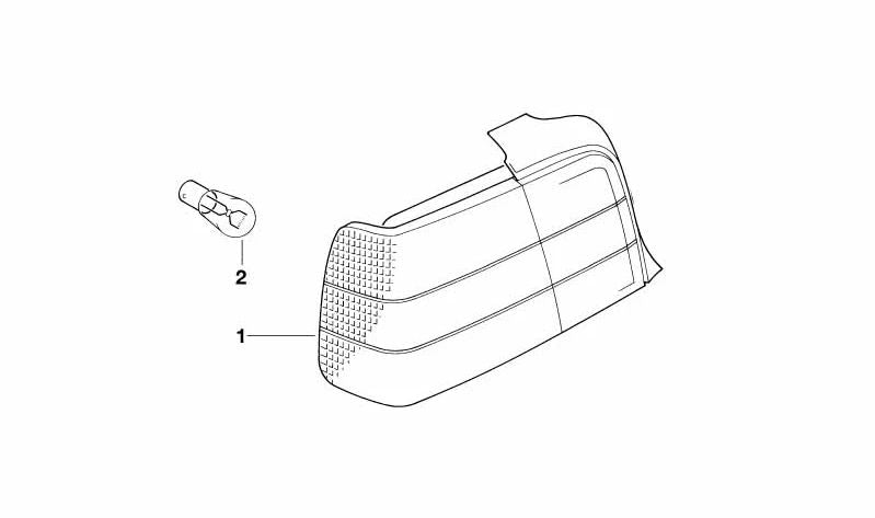 Luz traseira direita, indicador branco para BMW E36 (OEM 82199403098). BMW original