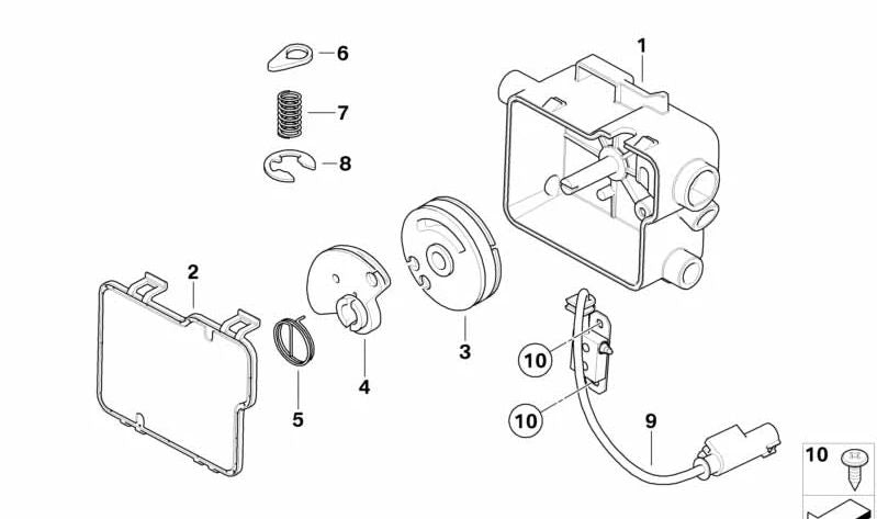 Mola de pressão OEM 32737668728 para BMW Motorrad R 1200 RT, R 900 RT, R 1200 CL. Originais BMW Motorrad.