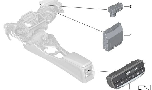 OEM 61315A3BF4 Heckklimaregelmodul für BMW G42, G87, G20, G20N, G21, G21N, G28, G28N, G80, G80N, G81, G81N, G22, G23, G26, G26E, G26F, G26N, G82, G82, G82, G82, G82, G82, G82, G82, G82, G82, G82, G82, G82, G82, G82. Original BMW.