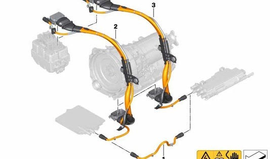 Cableado de alta tensión OEM 61129866371 para BMW G30, G30N, G31N, G38, G38N. Original BMW.