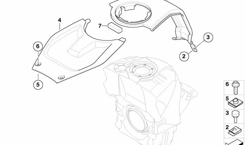 Goma amortiguadora OEM 61132306379 para BMW Motorrad K 1200 S, K 1300 S, R 850 C, R 1200 C, R 1200 CL. Original BMW Motorrad.