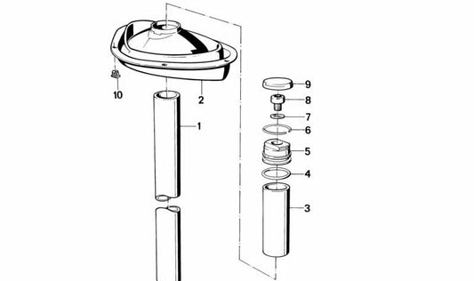 Soporte del resorte delantero OEM 31421450531 para motos BMW K100, K75, K100RS, K75RT... y más. Original BMW Motorrad.