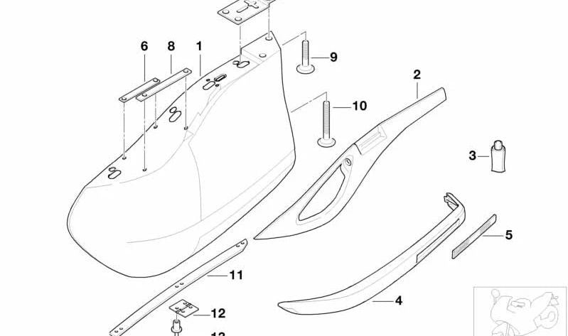 Tornillo avellanado M5x28 OEM 07119903547 para motos BMW K1200LT, K1200RS (K589). Original BMW Motorrad.
