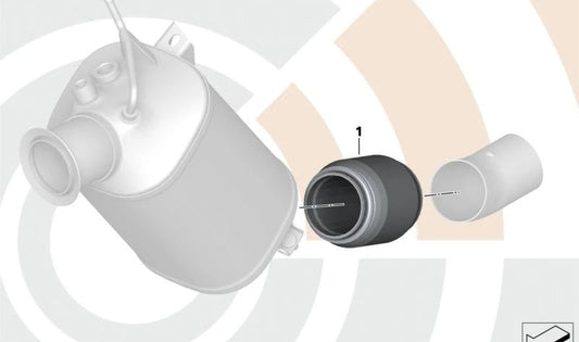 OM 18307806129 Élément de découplage pour BMW E90, E91, E92, E93, F30, F31, F34, F36, F07, F10, F11, F01, F02, F25, F26, E70, F15, E71, F16. BMW d'origine.