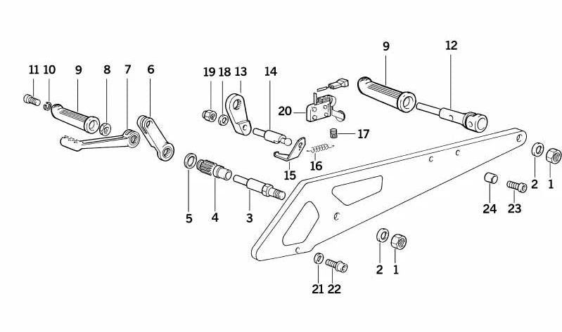 Casquillo OEM 46512315791 para motos BMW K100, K75, K75S, K100RS. Original BMW Motorrad.