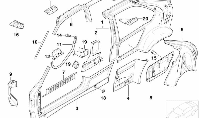 LEFT FRAME PLATE OEM 41218119255 FOR BMW E36. Original BMW.