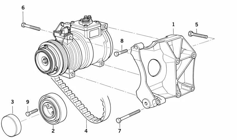 Correa Poli V para BMW E36, E34 (OEM 11281743193). Original BMW