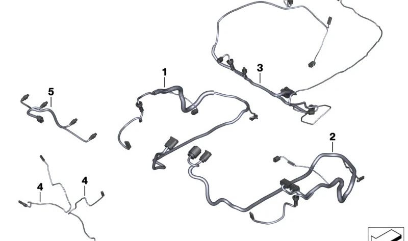 Indicadores de instrumentos de cabo de conexão OEM 61111692248 para BMW Motorrad R 18 B, R 18 Transcontinal. BMW Motorrad original.