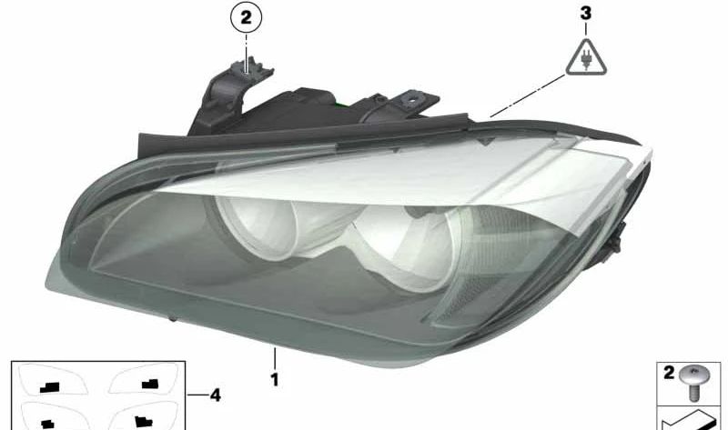 Faro Bi-Xenón izquierdo OEM 63117290261 para BMW E84. Original BMW.