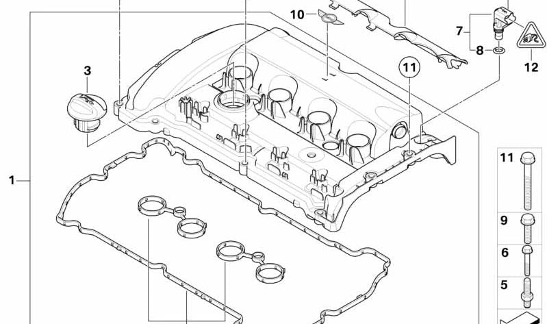 Caja de enchufe de 3 polos OEM 12527590939 para MINI R56, R56 LCI, Clubman R55, Cabrio R57, Coupé R58, Roadster R59, Countryman R60... y más. Original MINI.
