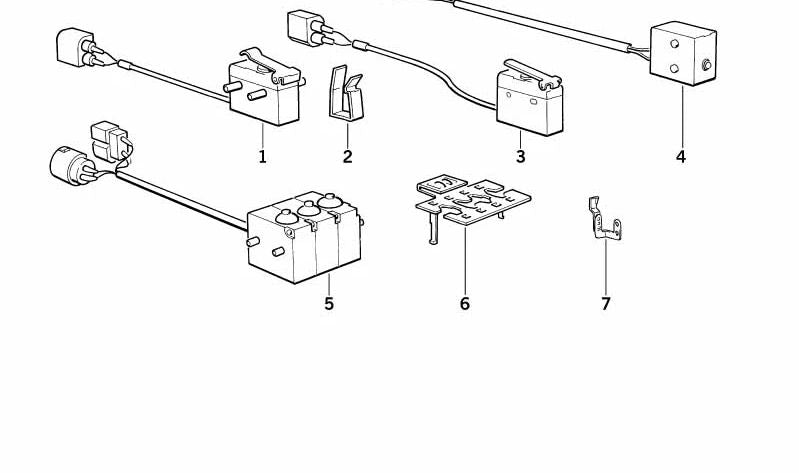 Suporte ao conector elétrico OEM 61131378440 para BMW E34, E32, Z1. Peça original da BMW.