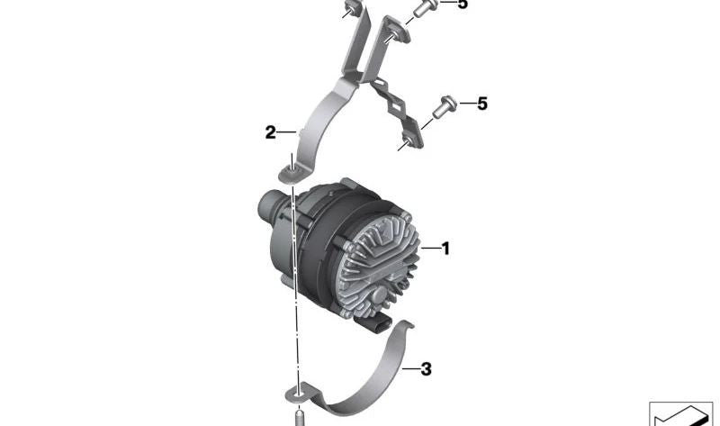 Bomba de líquido refrigerante eléctrica OEM 11519455029 para BMW Motorrad C400X, C400GT... y más. Original BMW Motorrad.