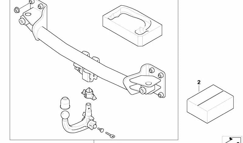 Kit eléctrico para bola de remolque OEM 71602155434 para BMW X6 {E71 xDrive30d, xDrive35d, xDrive35i, X6 M Competition}. Original BMW.