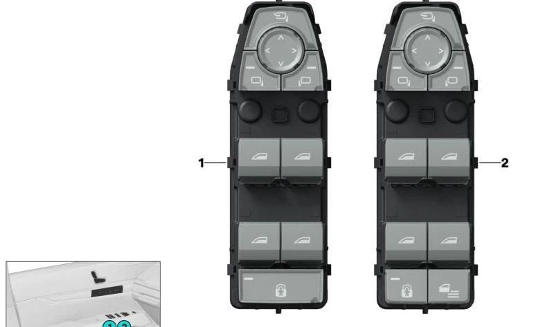 Unidad de control de puerta OEM 61315A4B414 para BMW G70. Original BMW.
