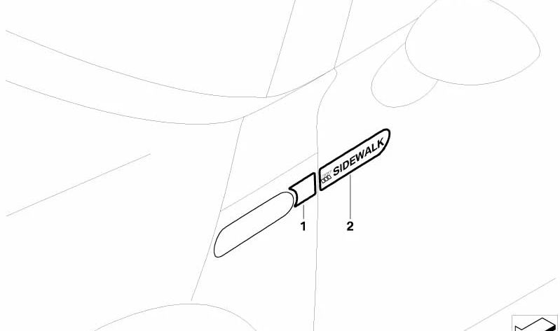 Folha adesiva de pára-brisa branca direita OEM 51147186154 para MINI Cabrio R52, Cooper S R53... e muito mais. MINI originais.