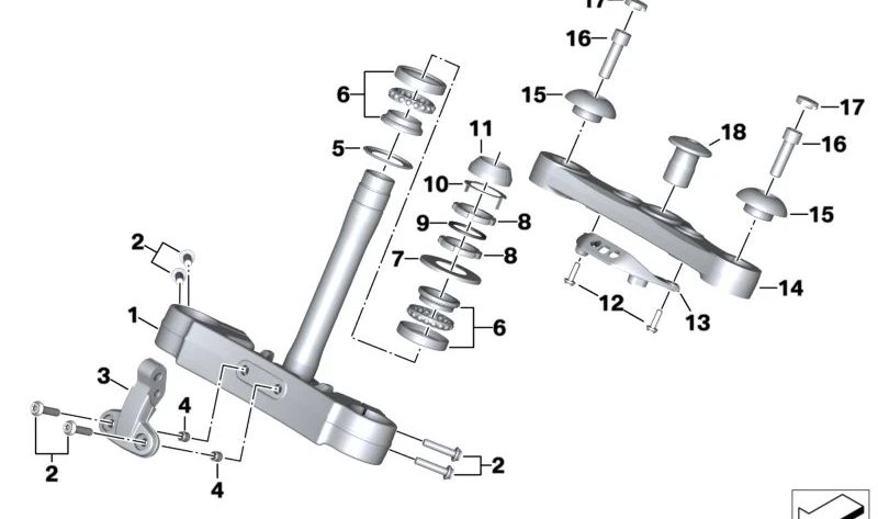 Fermo faro OEM 31429899201 per BMW R18, R18 B, R18 Classic. BMW Motorrad originale.