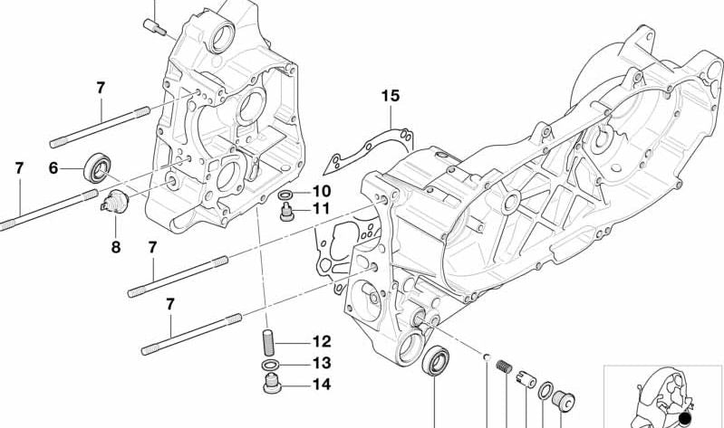 Parafuso de fechamento do OEM 11117651398 para BMW Motorrad C1 125 e C1 200. BMW Motorrad original.