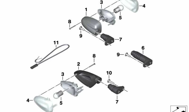 Caja OEM 63137667772 para motos BMW R1200GS, F800S, K1300S, F650GS... y más. Original BMW Motorrad.