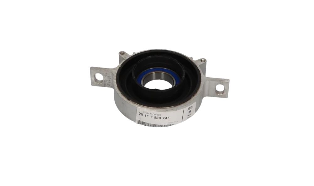 Soporte central de transmisión en aluminio OEM 26117589747 para BMW F10, F10N, F11, F11N, F18, F18N, F06, F06N, F12N, F13N. Pieza original BMW.