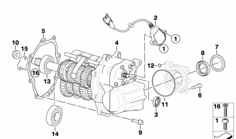 Retén para eje OEM 23127683408 para BMW K1200 S, K1300 S, K1600 GT... y más. Original BMW Motorrad.