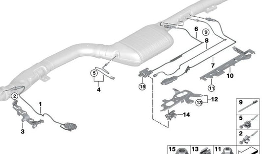 Sensor de temperatura Gase OEM 13628490060 para BMW G12, G70, G01, G45, G02. Compatível com modelos 730LD, 740LD XDRIVE, 740D, M40D. BMW original.